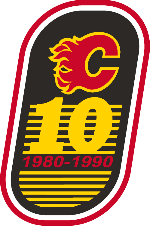 Calgary Flames 1990 Anniversary Logo iron on heat transfer